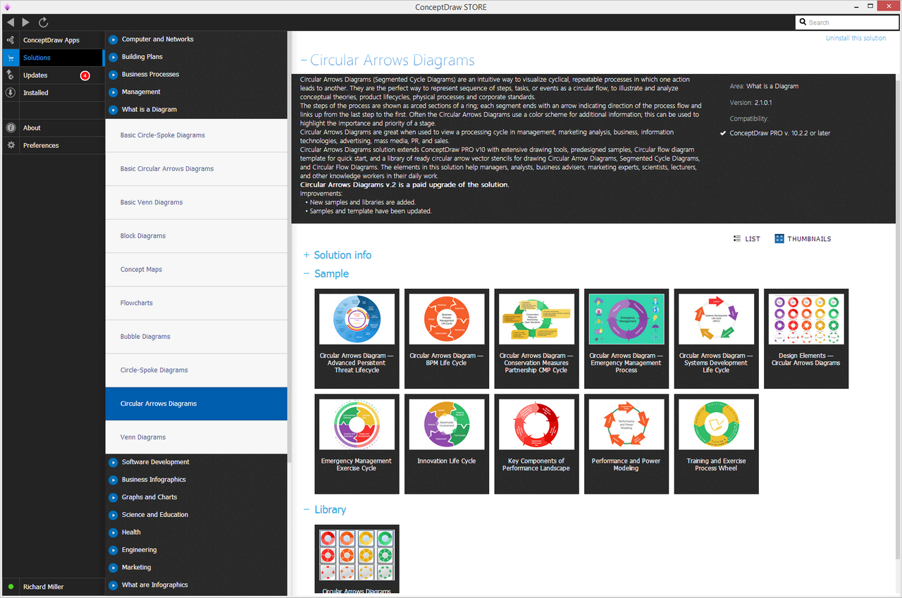 Circular Arrows Diagrams solution - Start Using